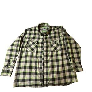 EUC Dixxon Flannel The Last Lap 4XL Men’s Long Sleeve Plaid Button Up